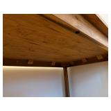 Oak Table or Desk With An Expanding Side Unit for Extra Space.