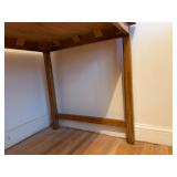 Oak Table or Desk With An Expanding Side Unit for Extra Space.