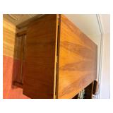 Oak Table or Desk With An Expanding Side Unit for Extra Space.