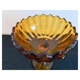 Mid Century Modern Indiana 1960 Amber Glass Dish