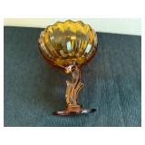 Mid Century Modern Indiana 1960 Amber Glass Dish