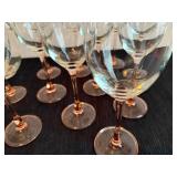 Wineglasses (11) & Decorative Glass Pitcher & Carafe