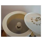 Pair of Vintage Modern Matching Lamps with Plastic Shades