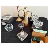 Candle Holders from Orrefors, Hoya & Holmegaard Crystal Candle Holders & Others