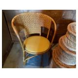 Nesting Stools/Baskets and Rattan Chair