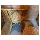 Nesting Stools/Baskets and Rattan Chair