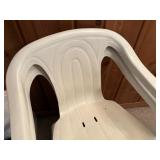 Three Plastic Lawn Chairs