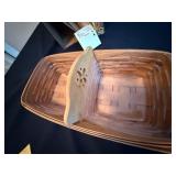 Handcrafted North Dakota Wheat Arrangement and Longaberger Market Basket with Divider and Plastics