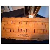 Handcrafted North Dakota Wheat Arrangement and Longaberger Market Basket with Divider and Plastics