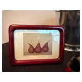 Gerber Knives, Wind bucket, Signed Art Picture of Pears, Pearson of Chesterfield England Pitcher and Dishes Made in England and Bear S&P Shakers