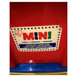 Multi-Colored Plastic Rolling Cart