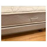 Original Mattress Factory Full Sized Orthopedic Ultra Plush Mattress, Box Spring & Frame in Excellent Condition