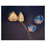 Locket & Earrings