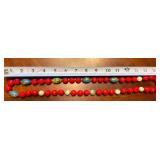 Vintage Chinese Carved Cloisonne Cinnabar Beads and Bracelets