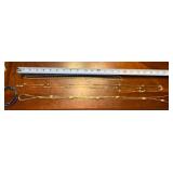 Costume Jewelry Gold Chains & Blue Bracelets