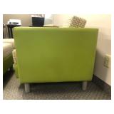 Lounge Chair w/ Tablet Arm, Ottoman and Canvas Print