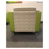 Lounge Chair w/ Tablet Arm, Ottoman and Canvas Print