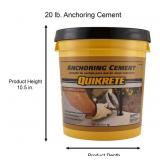 QUIKRETE Lot of 8 Buckets of- 20 lb. Anchoring Cement