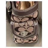 Coach Signature Brown and Tan Satchel Handbag