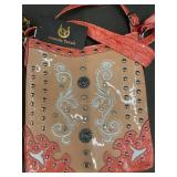 Set of 2 Western Style Handbags with Rhinestone Accents