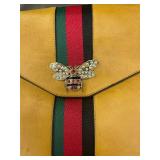 Set of 2 Vegan Leather Shoulder Bags with Bee Ornament