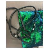 Set of 3 Sequin and Faux Leather Wristlets by Handbag Republic