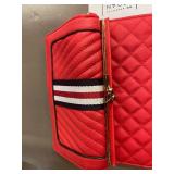 Set of 2 Red Quilted Wallets with Strap
