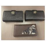 Set of 3 Assorted Wallets and Clutches with Various Designs