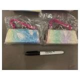 Set of 8 Gradient Patterned Mini Handbags with Handles