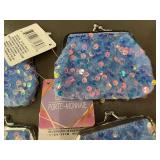 Set of 11 Colorful Sequin Coin Purses