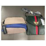 Collection of 2 Designer Handbags: Vegan Leather with Shopper Tote