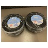 200 Disposable Plastic Plates - 6 Inches, Black