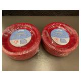 200 Count Disposable Red Plastic Plates 9 Inches