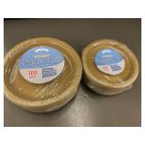 Set of 200 Disposable Plastic Plates - 9 inch and 7 inch