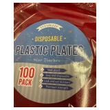 Set of 300 Disposable Plastic Plates 7-Inch