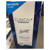 Lot of 4 Secret Clinical Strength 48 HR Antiperspirant Deodorants