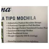 Tommy Bahama Backpack Beach Chair with Cooler Pocket and Hardwood Arms