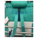 Tommy Bahama Backpack Beach Chair with Cooler Pocket and Hardwood Arms