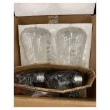 Set of 2 Black Metal and Glass Wall Lamps YJSX325-B