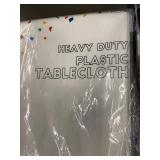 Assorted Heavy Duty Plastic Tablecloths