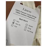 Set of Twin XL Linen Bed Skirt and Euro Sham in Terracotta