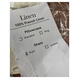 Set of Twin XL Linen Bed Skirt and Euro Sham in Terracotta