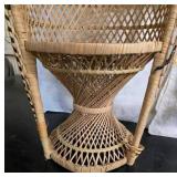2 Vantage Ratan Fan-back Peacock Wicker Chairs