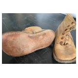 Antique early 20th century leather baby doll shoes