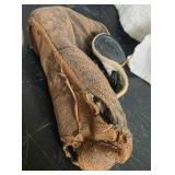 Antique early 20th century leather baby doll shoes