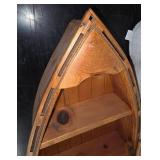 Handcrafted wooden rowboat/skiff