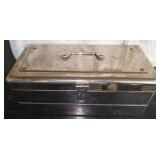 Rare antique Steel lock box w/ bell alarm