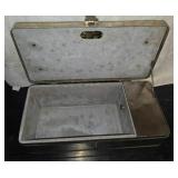 Rare antique Steel lock box w/ bell alarm