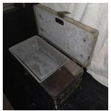 Rare antique Steel lock box w/ bell alarm