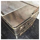 Rare antique Steel lock box w/ bell alarm